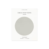Cloth & Paper - Transparent Circle Sticky Notes Angora Gray
