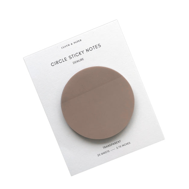 Cloth & Paper - Transparent Circle Sticky Notes | Demure