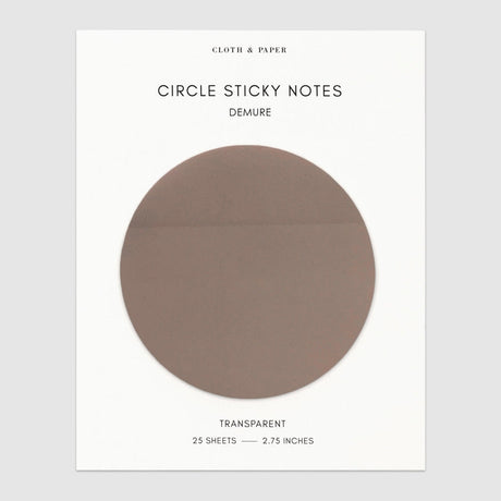 Cloth & Paper - Transparent Circle Sticky Notes | Demure