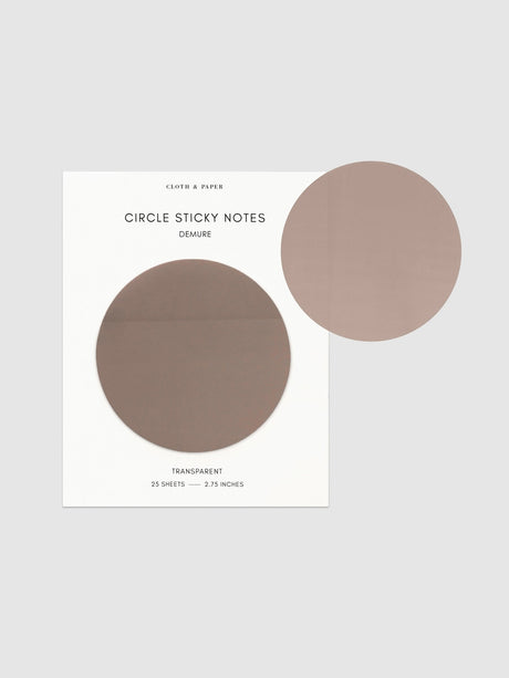 Cloth & Paper - Transparent Circle Sticky Notes | Demure