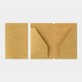 To commemorate this 20th anniversary, we’ve created a new size of TRAVELER’S notebook.

It is TRAVELER’S notebook Card Size. This TRAVELER’S notebook is always with you, even in your daily life. Whether it’s a sudden idea, information you learned or overheard, or something important you don’t want to forget— whenever and wherever you feel like writing, you can quickly grab the notebook and jot it down.

This set includes TRAVELER’S notebook Card Size, Refill Notebooks, Cotton Zipper Case, Kraft Paper Folder