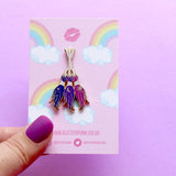 Glitter Punk - Trio of Broomsticks Enamel Pin – Halloween Collection