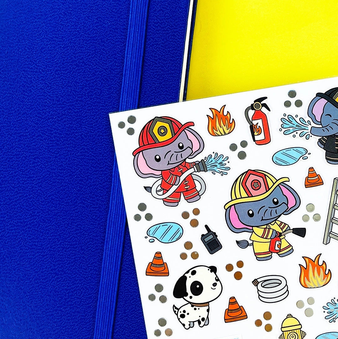 PipStickers are the PERFECT gift for the sticker lover in your life - even if it's you! These unique PVC designs with silver foil accents come on a clear backing and cannot be found anywhere else.

Includes one 4" x 4" sheet of Trunks & Ladders PipStickers and includes the Pipsticks manifesto.

