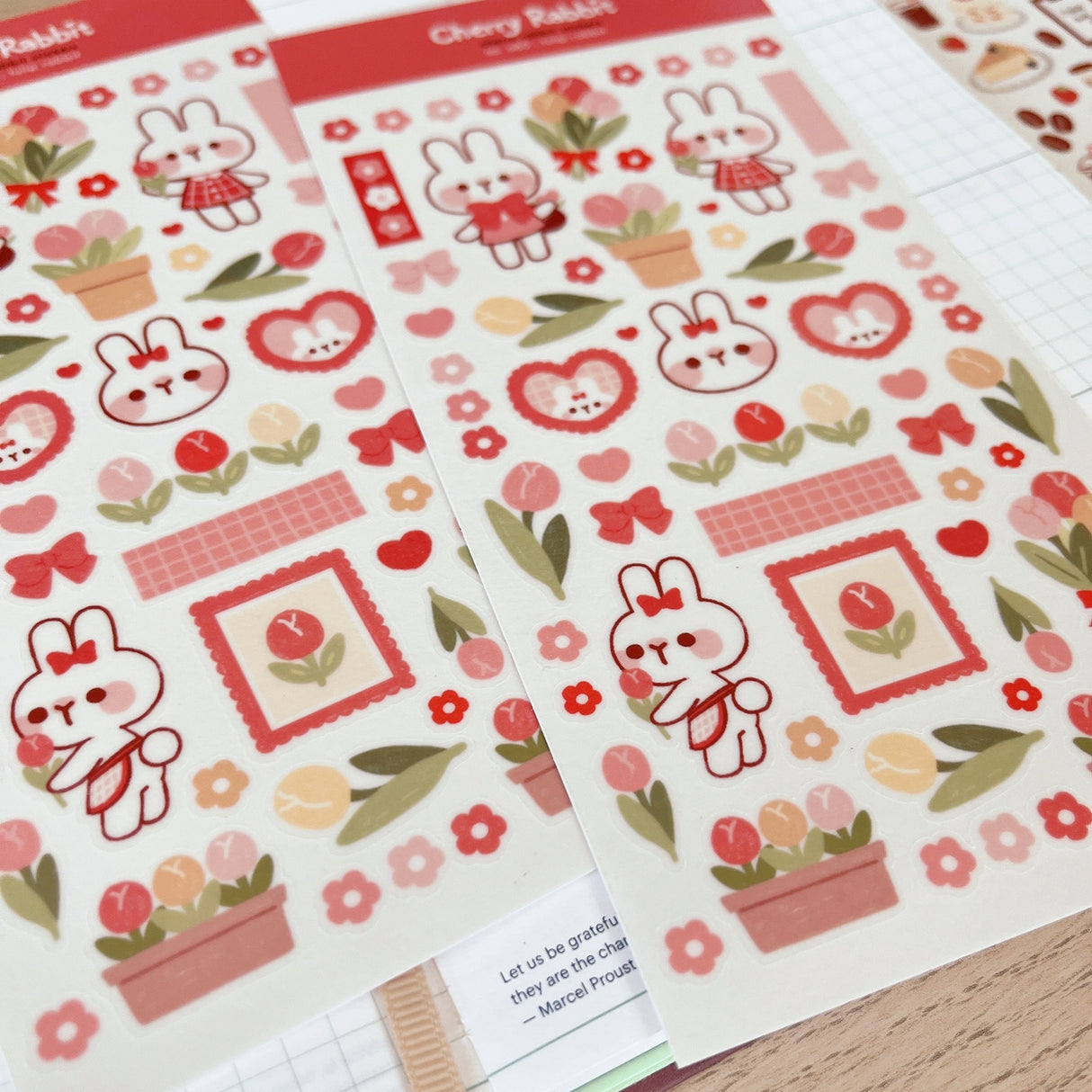Cherry Rabbit - Tulip Rabbit Sticker Sheet
