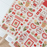 Cherry Rabbit - Tulip Rabbit Sticker Sheet