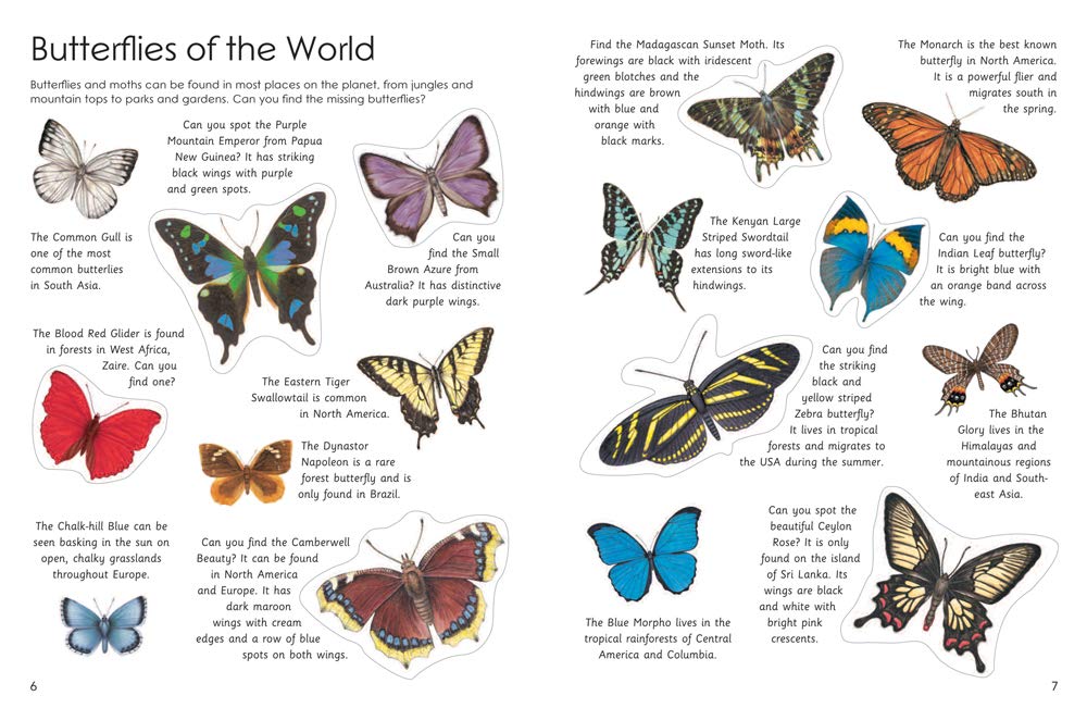 Ultimate Butterfly Sticker Book with 100 Amazing Stickers By Armadillo Press