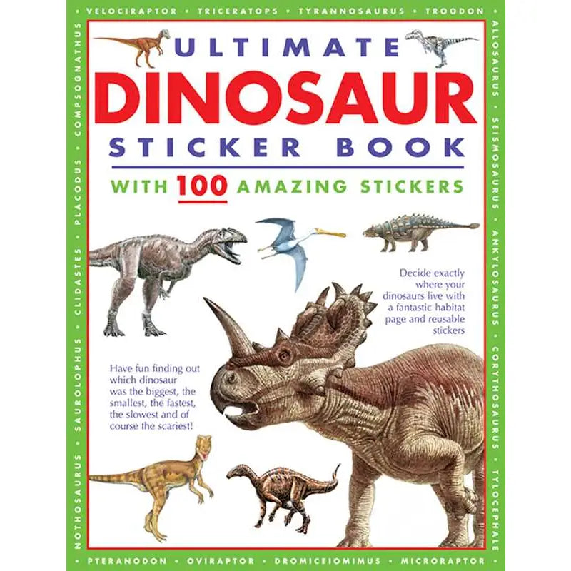 This is the most amazingly ferocious dinosaur sticker book ever, with 100 easy-to-peel stickers. You can have fun discovering which of these incredible animals was the biggest, the smallest, the fastest, the slowest...and of course the scariest!

Simple-to-read captions provide fascinating facts about dinosaurs and the prehistoric world. You can decide exactly where your dinosaurs live with the reusable stickers and a fantastic habitat page.