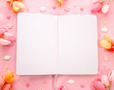 ✧Size &amp; Materials✧

Size: A5 (approximately 5.8 x 8.3 inches)
Smooth hardcover, rounded corners
160 dot grid pages, 140 gsm
Includes ribbon bookmark, elastic band, and back pocket