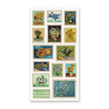 Hoja de pegatinas de flores de Van Gogh