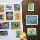 Hoja de pegatinas de flores de Van Gogh