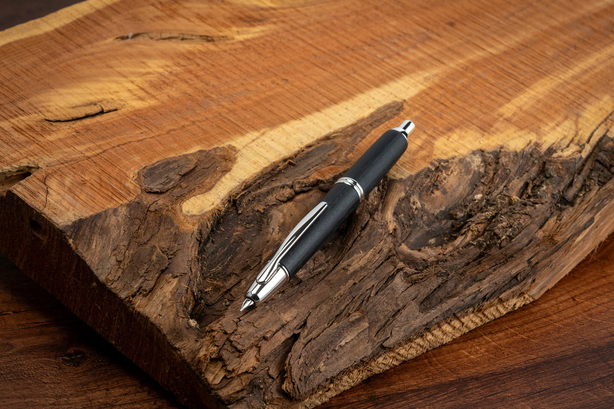 Pilot Vanishing Point Fountain Pen - Black Birchwood
