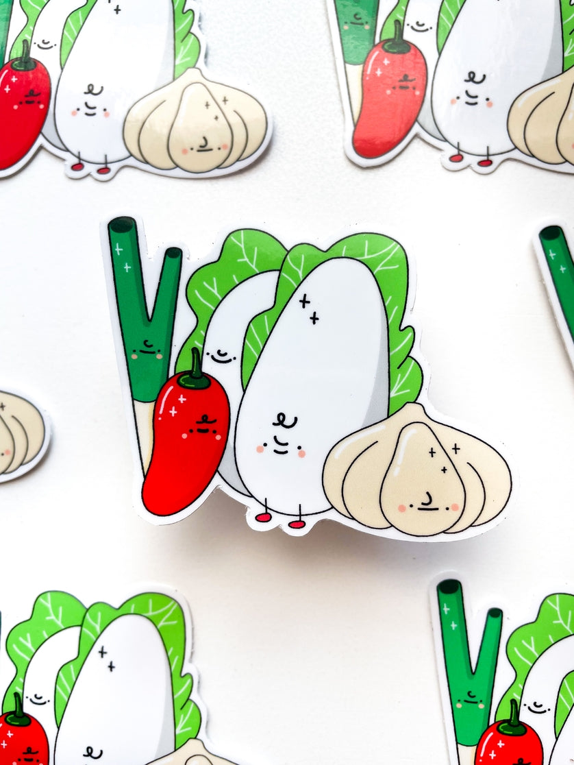 Pegatina de Veggie Friends