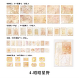 This vintage themed ephemera pack includes over 100 pieces of cute paper materials in different color schemes! Each pack comes with pieces in 5 varying sizes with 2 of each design.

These pieces make great card decoration, collage pieces, or additions to your journal spreads!

4 color schemes: Ivory, Blue, Brown, and Pink
Includes 1 pack of ephemera