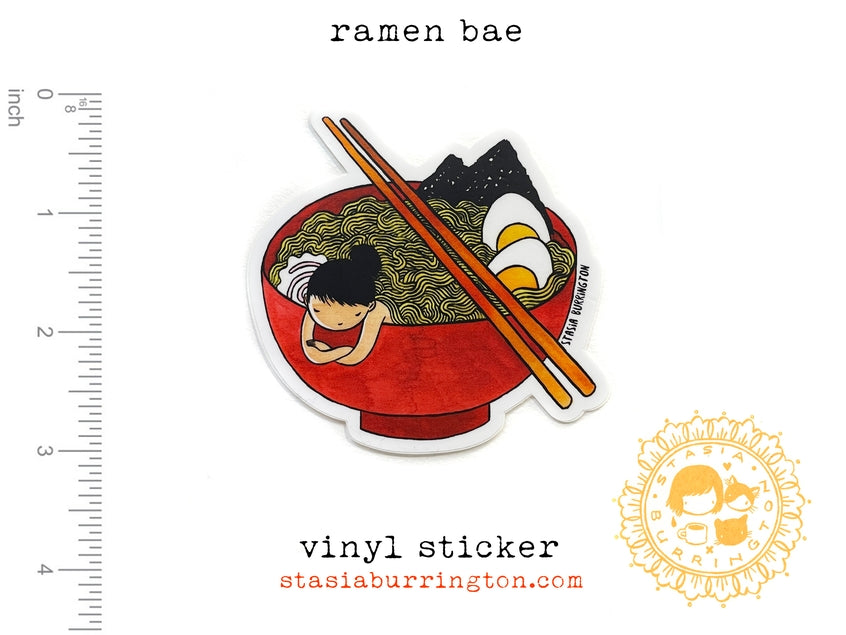 Pegatina de vinilo de Ramen Bae