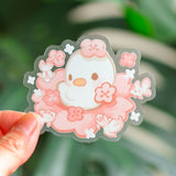 Thousand Skies - Sakura Duckling Vinyl Sticker (Transparent)