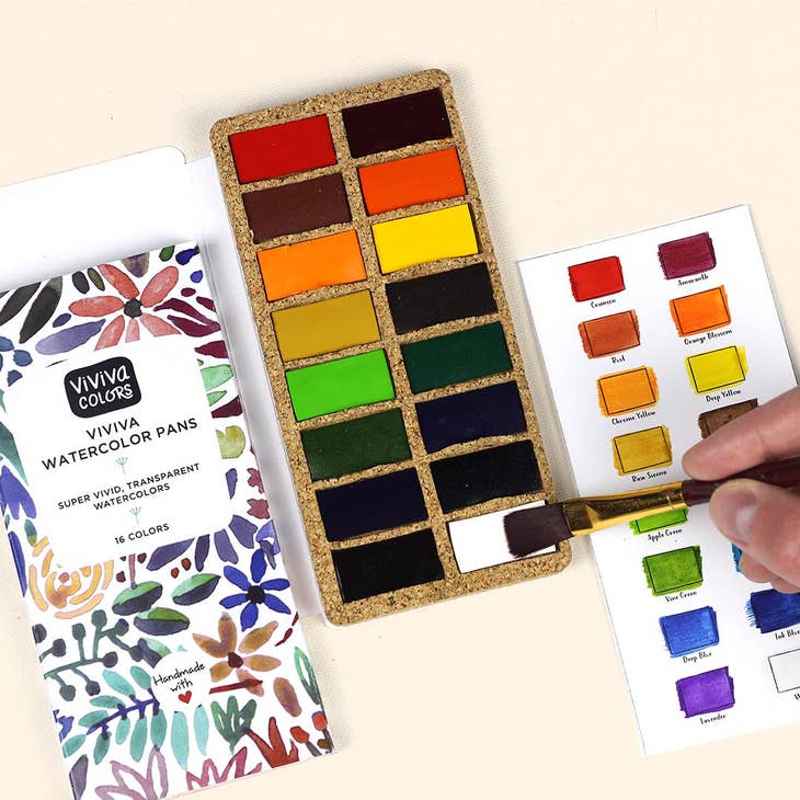 Viviva Pans Original Pan Set - 16 Watercolors Viviva Colors