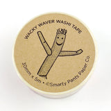 Extra wide Wacky Waving Inflatable Arm Flailing Tube Man washi tape!

Each roll is 30mm X 5m
Acid-free
Original Smarty Pants design
Individually shrink wrapped
Kraft label on top displays pattern of tape
White label on bottom with product information