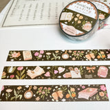 Cinta washi con texto "Lectura a la luz de la luna"