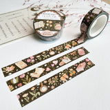 Cinta washi con texto "Lectura a la luz de la luna"
