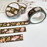 Cinta washi con texto "Lectura a la luz de la luna"