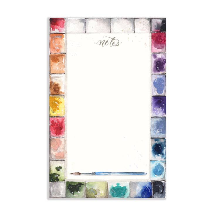 Bloc de notas con paleta de pintura para artistas de acuarela 