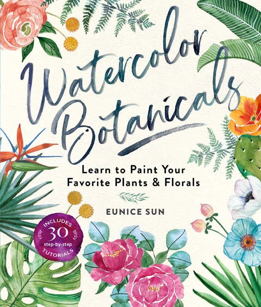 Learn to paint gorgeous watercolor flowers, houseplants, and arrangements with this inspiring guide that includes 30 step-by-step tutorials.

Filled with lessons and daily exercises, this fun introduction to watercolor teaches beginner artists how to create their own botanical-inspired paintings. It covers everything from selecting paper, paint, and brushes to choosing a palette, blending colors, and adding dimension and detail. Once you've mastered the essential techniques, you'll learn to paint cacti, pop