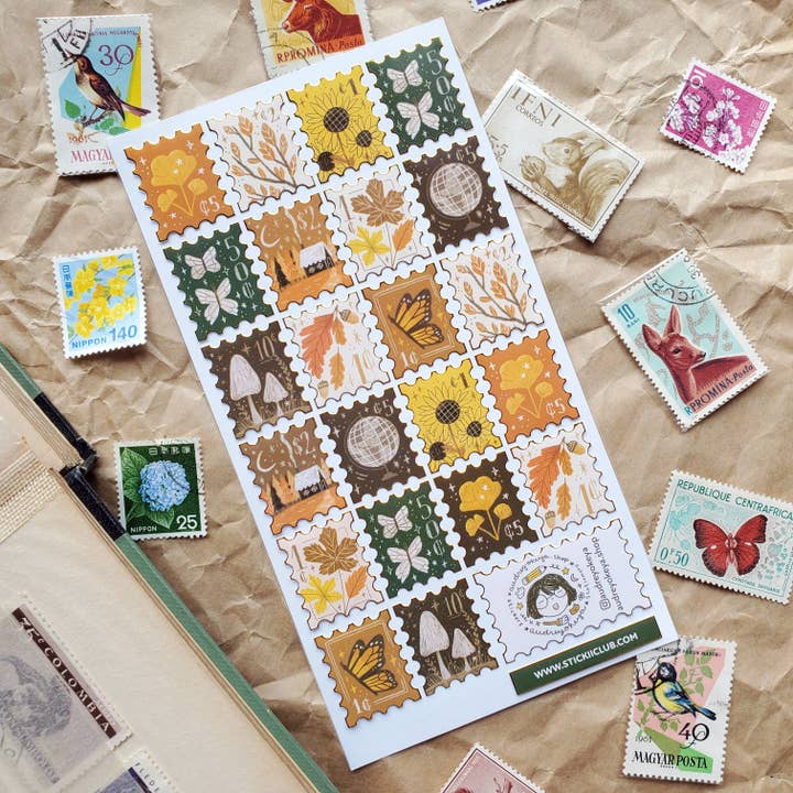 STICKII - Welcome Fall Stamps Sticker Sheet