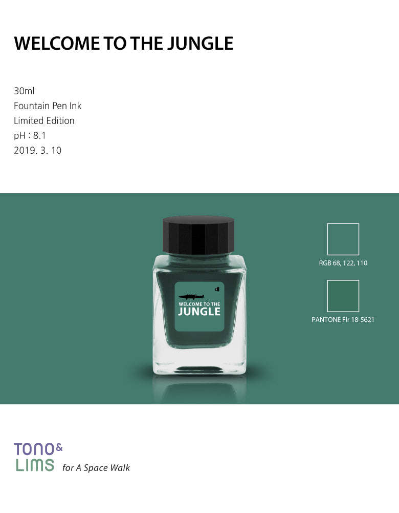 Welcome To The Jungle is part of the Remastered Limited Edition collection, designed to enhance the original shades of the inks with new and improved formulas. The Remastered Limited Edition collection brings out a great sense of depth to the colors of the inks while still keeping its original appeal, resulting in a more evolved performance.

30ml