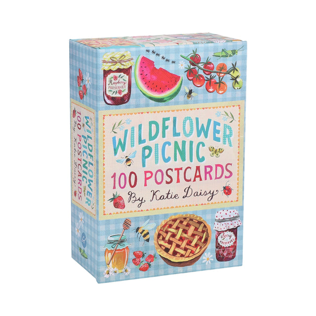 The first postcard collection from beloved illustrator Katie Daisy, curated for all wildflower lovers.

Bouquets of wildflowers, vibrant fresh fruit, perfect sun-ripened tomatoes, inspirational quotes, and more! This 100-piece postcard collection is bursting with the wonderful, whimsical art of bestselling author and illustrator Katie Daisy. Used as correspondence or as miniature pieces of art to adorn walls, desks, or bulletin boards, these beautifully illustrated postcards are sure to evoke sunshine and j