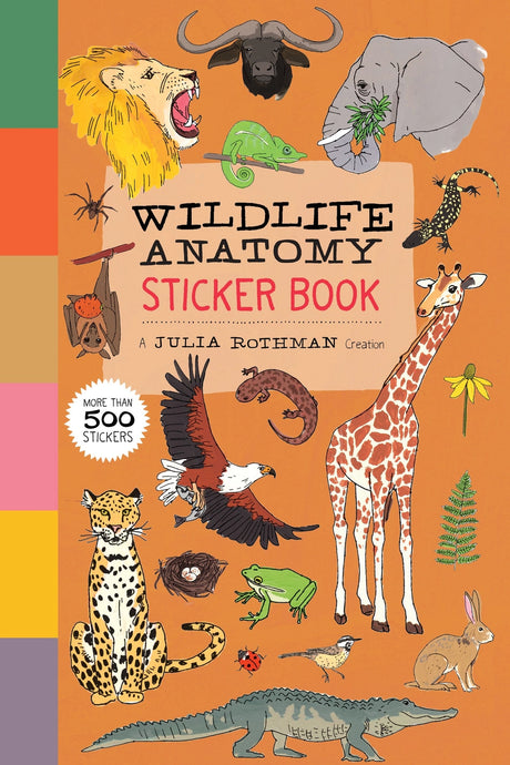 Wildlife Anatomy Sticker Book

Julia Rothman's Wildlife Anatomy illustrations are featured in this collection of more than 500 stickers, including amazing mammals, birds, amphibians, and insects from around the world. Beloved illustrator Julia Rothman's playful art of wild animals from around the world, first presented in her book Wildlife Anatomy, is featured on 500 colorful stickers, perfect for decorating surfaces and using in craft and collage projects. From the armadillo to the aye-aye, the ocelot to t