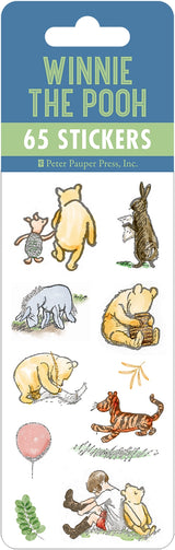 This sweet-as-honey set of adorable stickers features Winnie-the-Pooh and all his friends! You'll find loads of cute characters from the Hundred Acre Wood, combined with whimsical accents! Shimmering holographic foil accents makes stickers pop. Joyful designs bring happiness wherever they stick! Set includes a generous assortment of 65 stickers! Premium stickers have a high-quality finish. Stickers peel off backing sheets easily. Adhesive adheres securely to paper and other surfaces for lasting placement.

