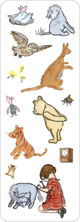 This sweet-as-honey set of adorable stickers features Winnie-the-Pooh and all his friends! You'll find loads of cute characters from the Hundred Acre Wood, combined with whimsical accents! Shimmering holographic foil accents makes stickers pop. Joyful designs bring happiness wherever they stick! Set includes a generous assortment of 65 stickers! Premium stickers have a high-quality finish. Stickers peel off backing sheets easily. Adhesive adheres securely to paper and other surfaces for lasting placement.

