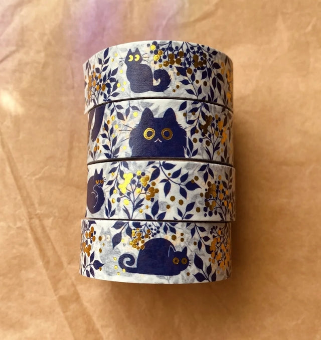 Printed paper tape, perfect for any time you’d use regular tape, only cuter! Use it in planners, journals, scrapbooks, or for sealing and decorating mail. Easily peels off and leaves minimal residue on most surfaces. A perfect gift for the stationery lover in your life - or you!

Original design by KM Steere&nbsp;

Dimensions: 15mm x 10m, gold foil detail