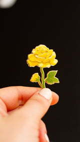 Yellow Rose Enamel Pin