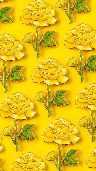 Yellow Rose Enamel Pin