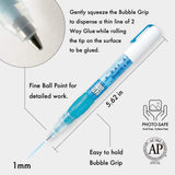 These unique glue pens have two distinct bond types.&nbsp; When applying for a long-lasting bond, use when glue is blue and wet. In a few moments, it turns clear after drying, giving a temporary bond. This glue is perfect for paper, cards, photos, and foiling!

Water-based glue
Photo-safe
Acid free
Xylene free
