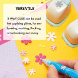 These unique glue pens have two distinct bond types.&nbsp; When applying for a long-lasting bond, use when glue is blue and wet. In a few moments, it turns clear after drying, giving a temporary bond. This glue is perfect for paper, cards, photos, and foiling!

Water-based glue
Photo-safe
Acid free
Xylene free