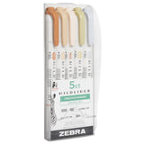 Zebra Mildliner Double Ended Marker Bold & Fine Point 5/Pkg - Neutral