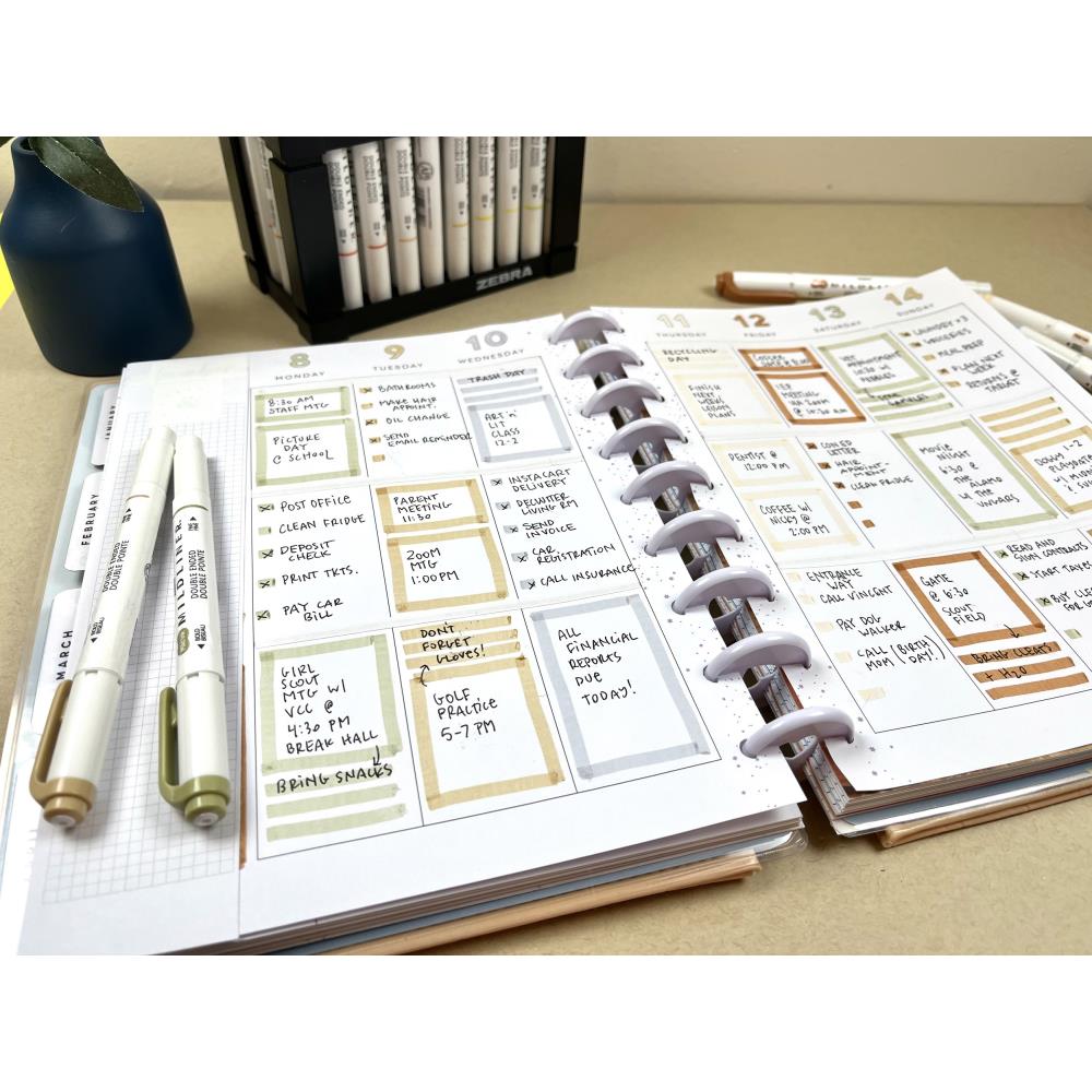 Zebra Mildliner Double Ended Marker Bold & Fine Point 5/Pkg - Neutral