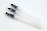 Effortless watercolor techniques made easy! Simply fill with water or ink to blend water-soluble media like markers, pencils, inks, paints and powdered pigments. A gentle squeeze of the barrel releases water or ink to paint and blend. The soft, nylon brush tip holds its shape to ensure delicate lines and precise pools of water and color. The water-holding barrel makes your art portable, minimizing mess and eliminating spills.
