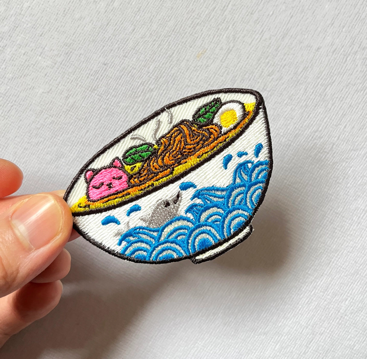 Bel’s Art World Iron-on Patch - Noodle Bowl