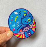 Bel’s Art World Iron-on Patch - Psychedelic Cat