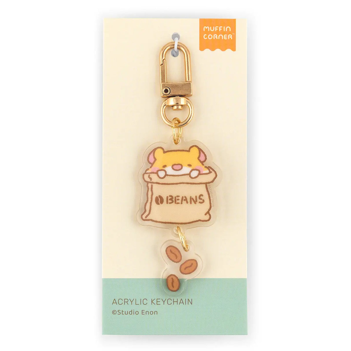 Studio Enon - Coffee Shop Keychain - Muffinmaru Coffee Beans