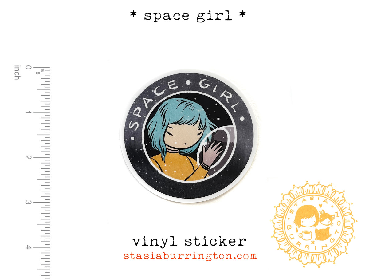 Space Girl Vinyl Sticker