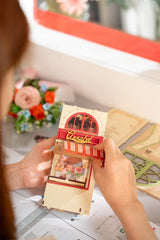 Floral Corner DIY Book Nook Kit with Dust Cover