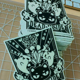 Dead Inside Glow in the Dark Kitty Vinyl Sticker