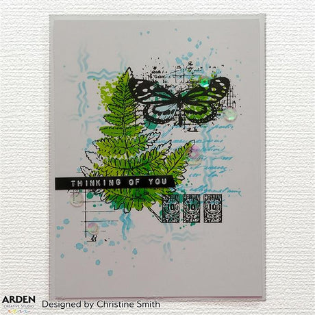 Arden Creative Studio Maker Series Ledger Wings 01 4 in x 6 in Clear Stamp Set