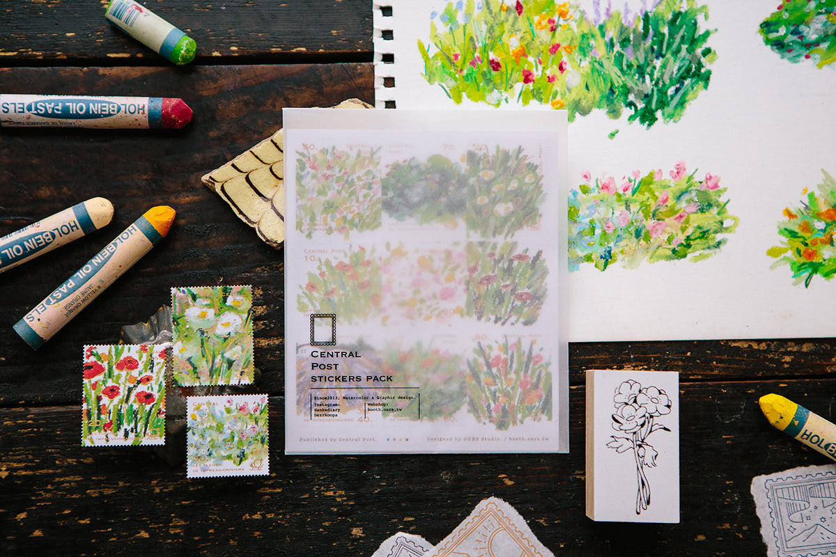 OURS Studio Bright Bloom Stamp Style Sticker