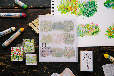 OURS Studio Bright Bloom Stamp Style Sticker