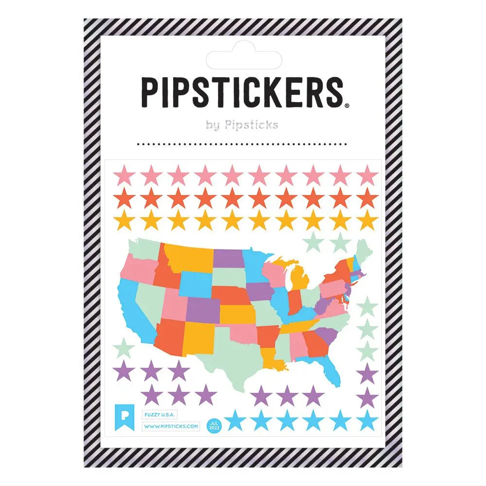 Pipsticks - Fuzzy U.S.A. Stickers